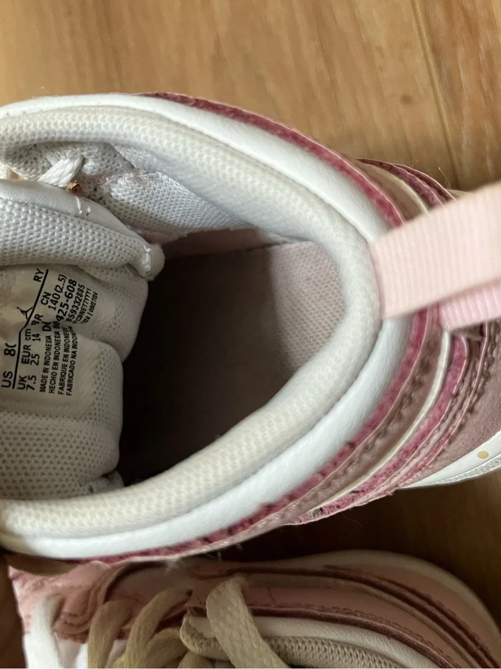 Nike air Jordan 1 mid light pink athletic sneakers shoes 8C toddler